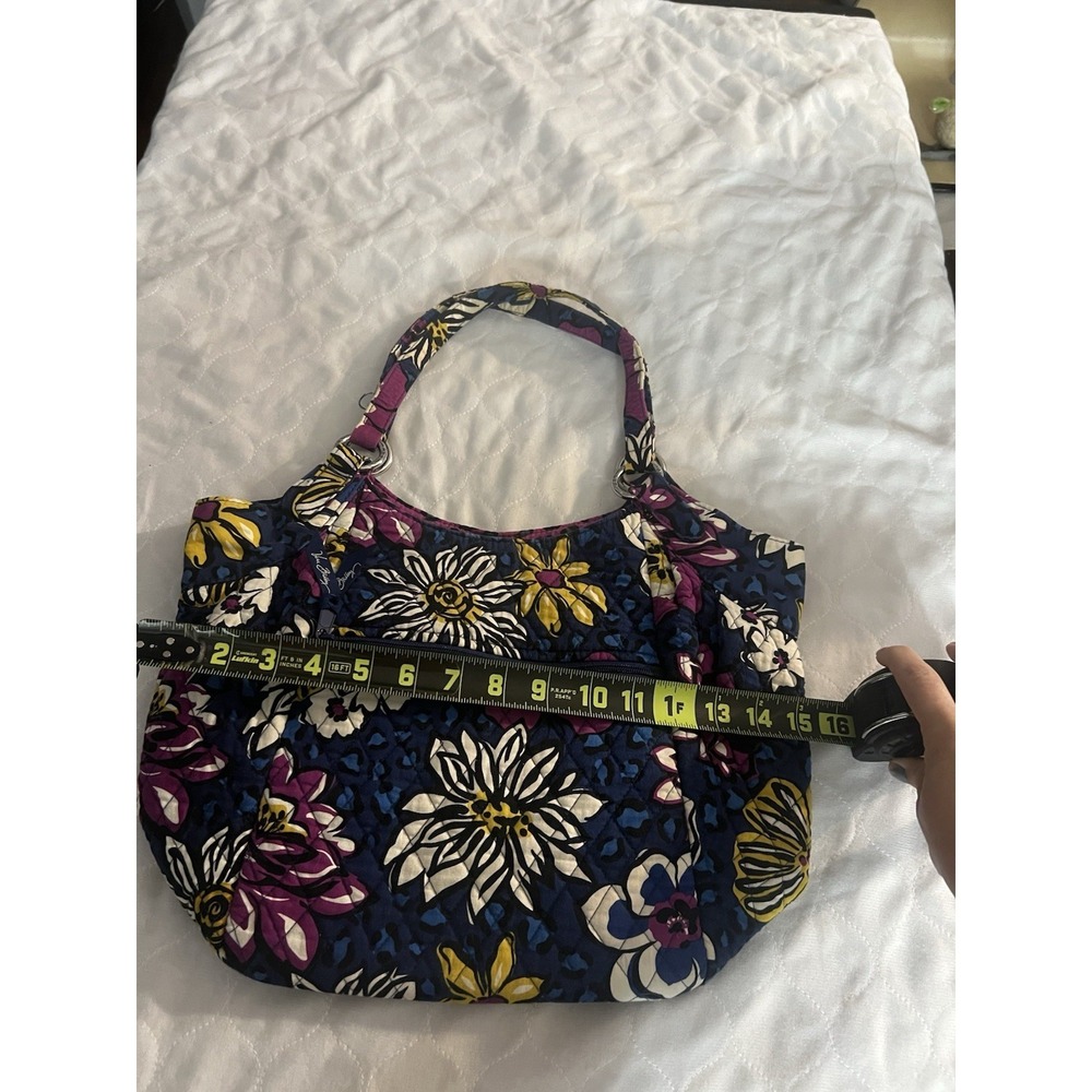vera bradley African Violet Crescent Large Tote Handbag Purse Shoulder Bag - Picture 5 of 10